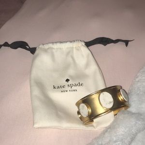 Kate Spade gold & white marble bracelet